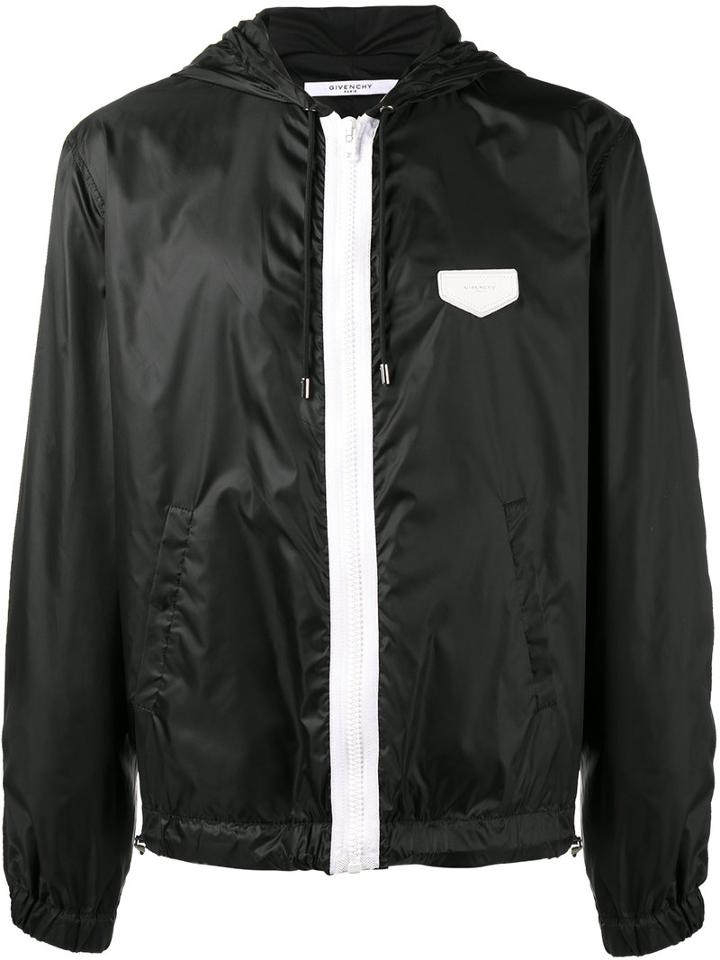 Givenchy - Hooded Lightweight Jacket - Men - Calf Leather/polyamide - 46, Black, Calf Leather/polyamide