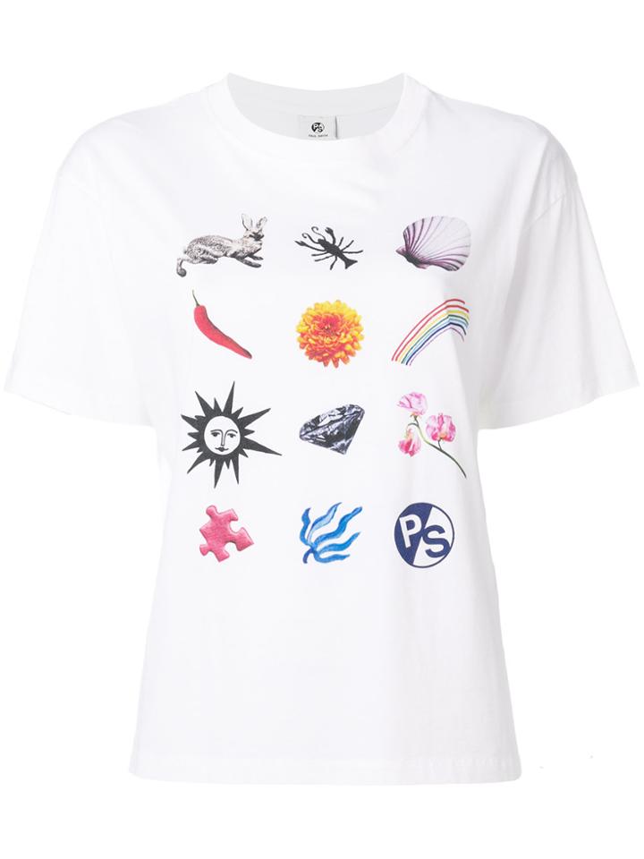 Ps By Paul Smith 'mixed Charm' Print T-shirt - White