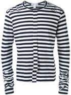 Comme Des Garçons Shirt - Striped Sweatshirt - Men - Cotton - M, Blue, Cotton