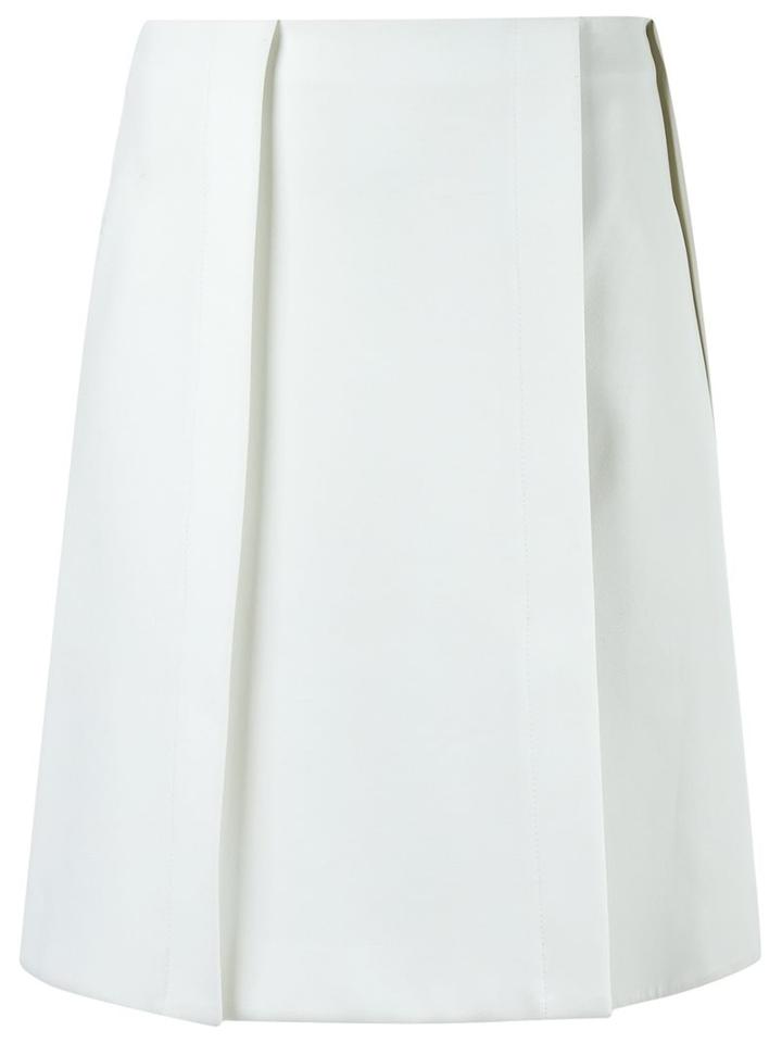 Gloria Coelho High Waisted Skirt, Women's, Size: 38, White, Elastodiene/polyester/viscose
