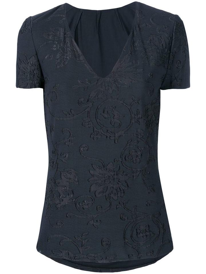 Giorgio Armani Pre-owned Floral Lace Blouse - Black