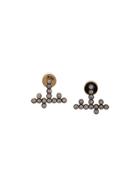 Yannis Sergakis 18kt Yellow Gold Diamond Stud Earrings - Black