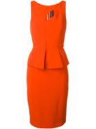 Roland Mouret Cut-out Detail Dress, Women's, Size: 12, Red, Viscose/acetate/spandex/elastane/spandex/elastane