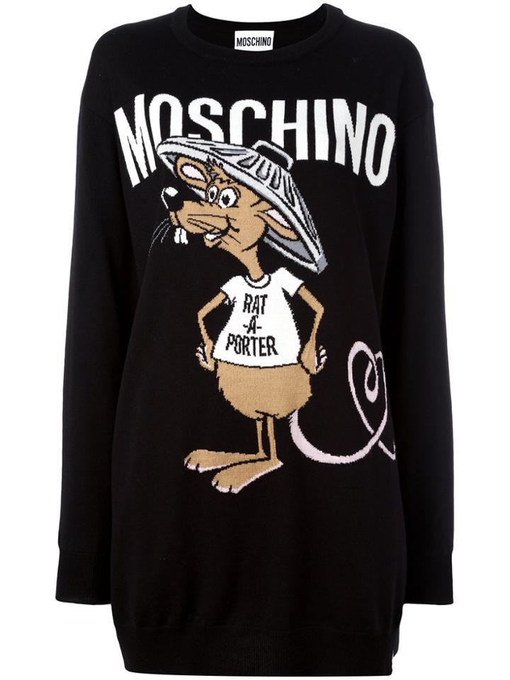 Moschino Rat-a-porter Jumper Dress - Black
