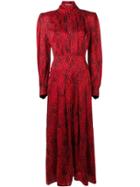 Alessandra Rich Puffed Sleeve Dress - Red