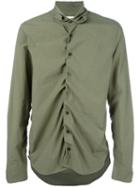 Marni Ruched Shirt, Men's, Size: 46, Green, Cotton