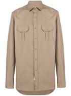 Bagutta Boxy Chest Pocket Shirt - Nude & Neutrals