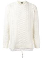 Diesel Cable Knit Jumper, Men's, Size: Xl, Nude/neutrals, Wool/polyamide