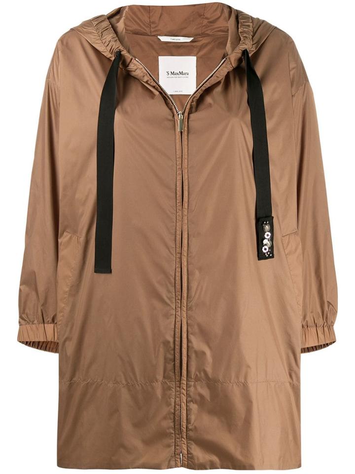 's Max Mara Hooded Rain Jacket - Brown