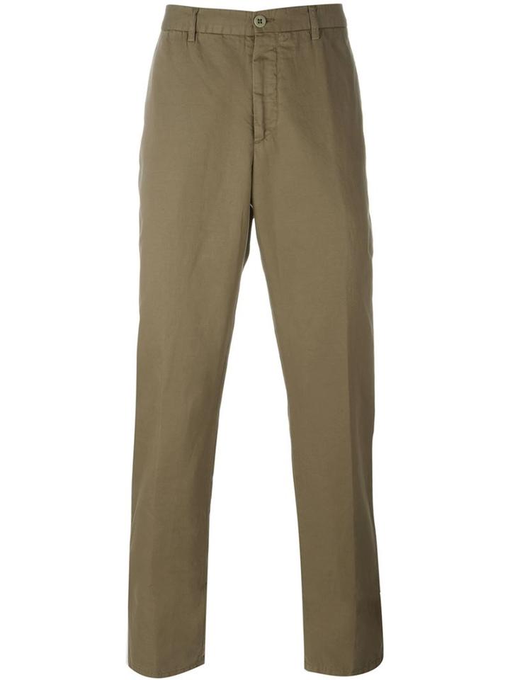 Etro Chino Trousers, Men's, Size: 54, Green, Cotton/linen/flax