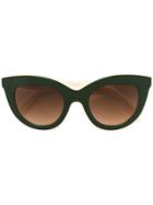 Victoria Beckham Cat Eye Shaped Sunglasses - Green