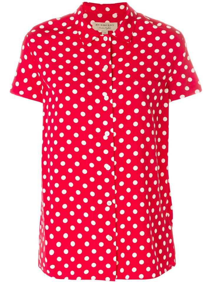 Burberry Polka Dot Shirt - Red
