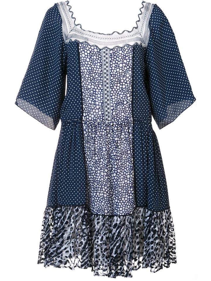 Chloé Polka Dot Lace Insert Dress