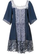 Chloé Polka Dot Lace Insert Dress