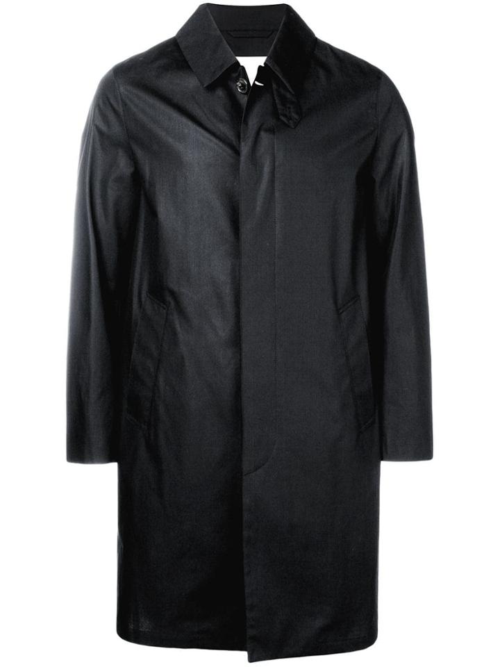 Mackintosh Black Cotton Storm System Mackintosh Coat