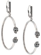 Alexander Mcqueen Skull Earrings - Silver