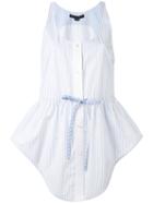 Alexander Wang - Striped Poplin Top - Women - Cotton - 6, Blue, Cotton