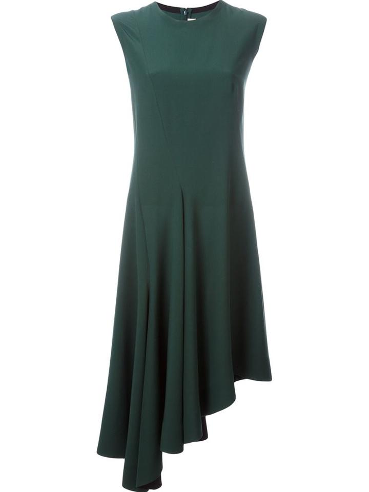 Marni Asymmetric Pleated Dress