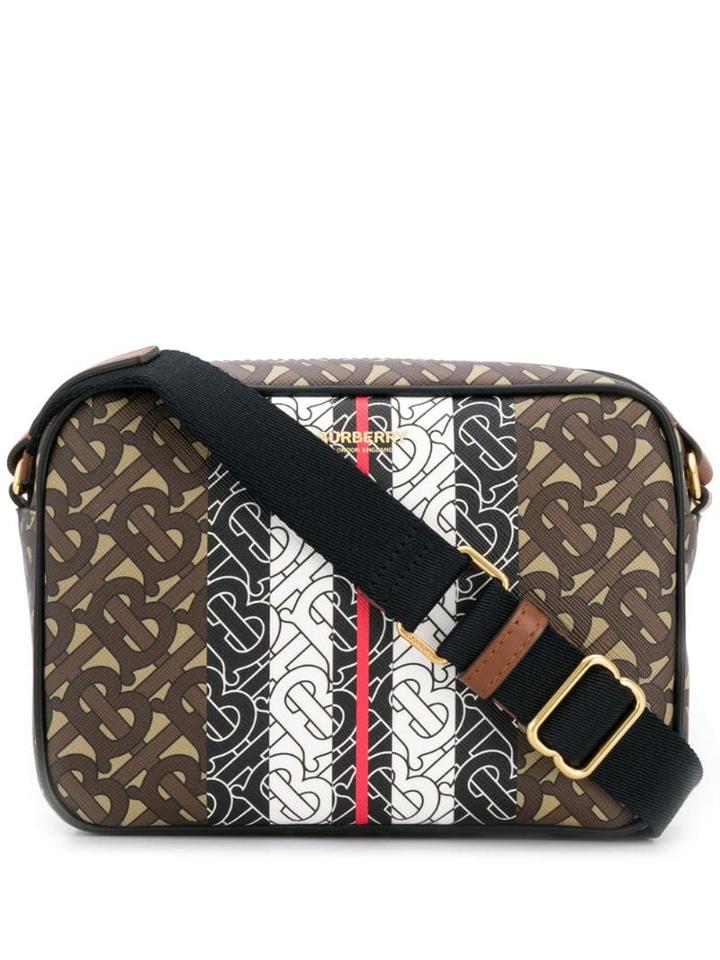 Burberry Monogram-print Shoulder Bag - Brown