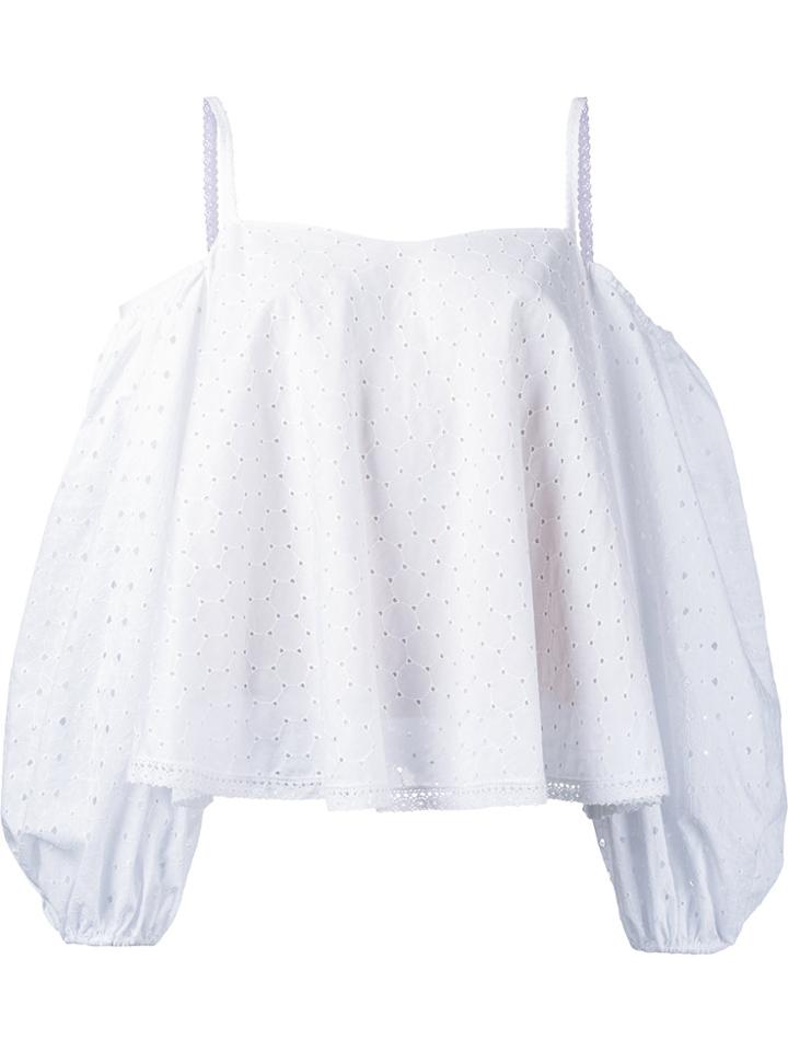 Anna October Cold Shoulder Blouse - White