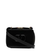 Valentino Small V-ring Leather Cross Body Bag - Black
