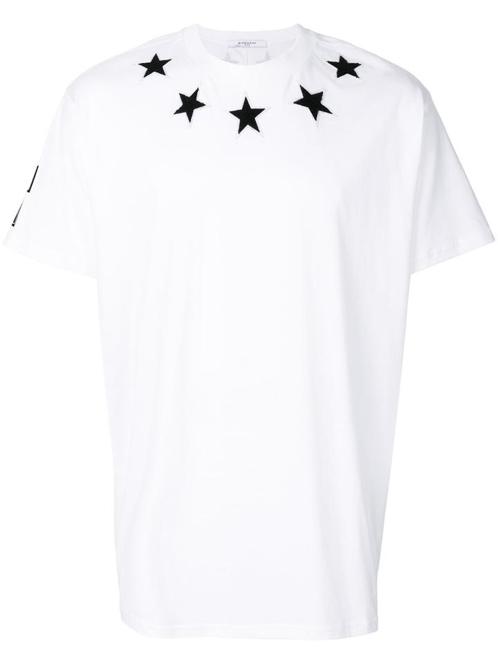 Givenchy - Columbian-fit Star Appliqué T-shirt - Men - Cotton/acrylic/polyester/wool - S, White, Cotton/acrylic/polyester/wool