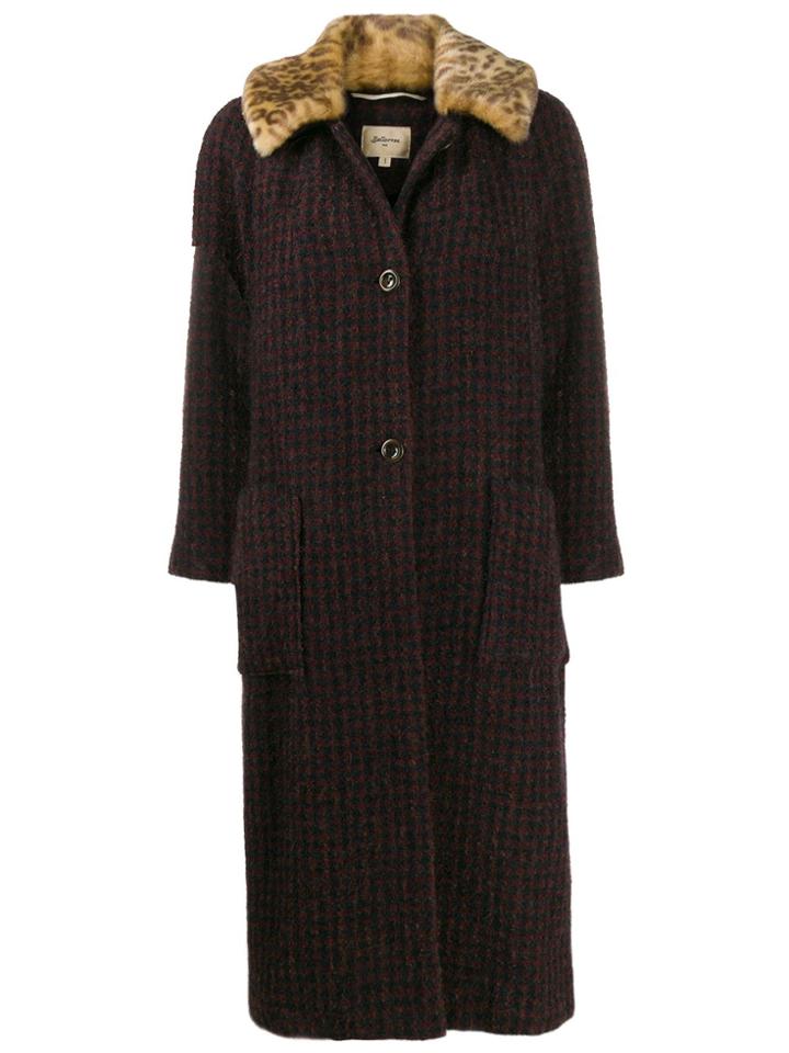 Bellerose Houndstooth Single-breasted Coat - Blue