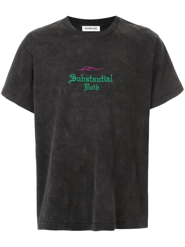 Ground Zero Substantial Void Embroidered T-shirt - Grey