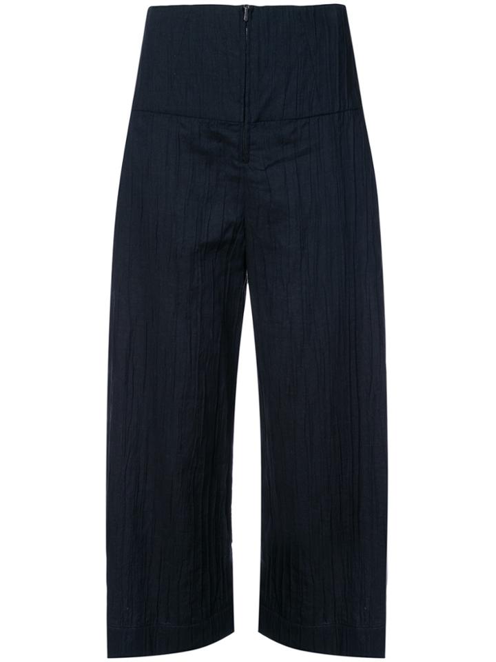 Zero + Maria Cornejo Elliott Cropped Trousers - Blue