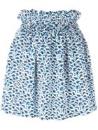 Kenzo 'kenzo Popcorn' Smocked Mini Skirt, Women's, Size: Medium, Blue, Polyamide/spandex/elastane
