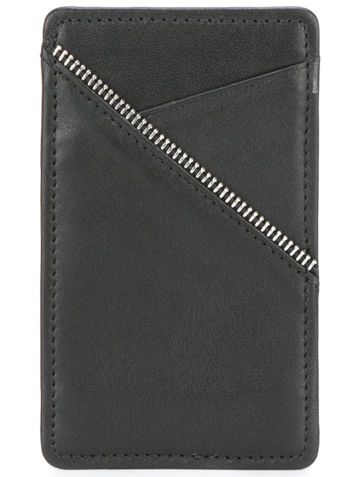 South Lane Zip Trim Cardholder Wallet - Black