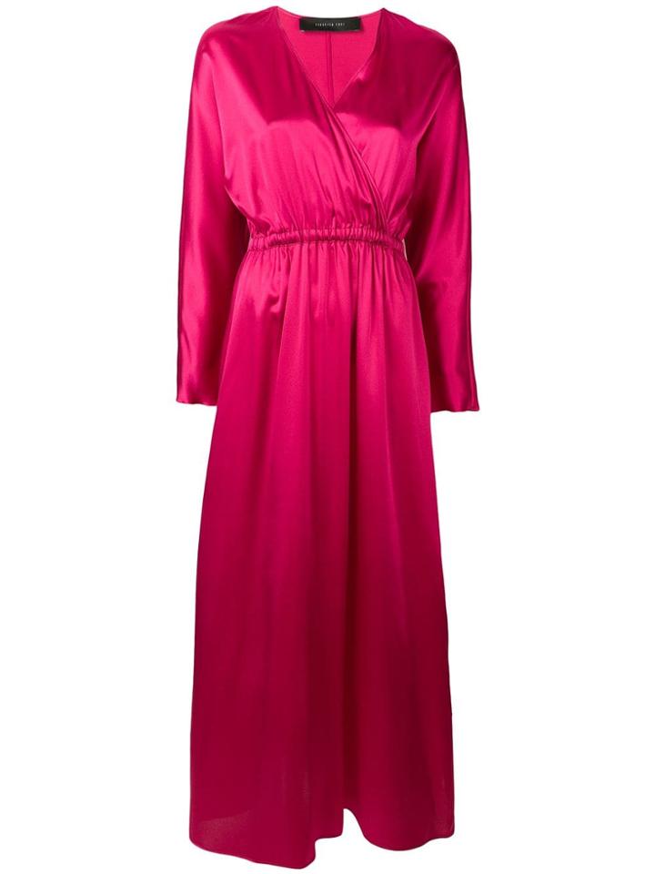 Federica Tosi V-neck Long Dress - Pink