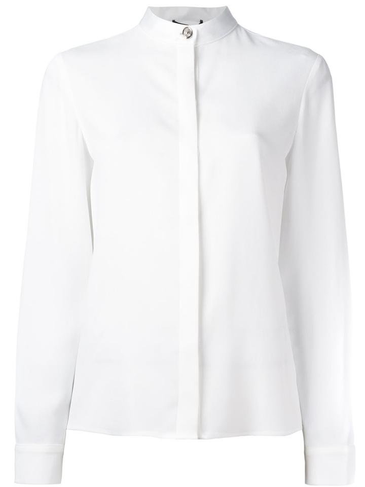 Versus Mandarin Neck Shirt, Women's, Size: 42, White, Acetate/viscose