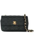 Chanel Pre-owned 1986-1988 Quilted Chain Shoulder Bag - Black