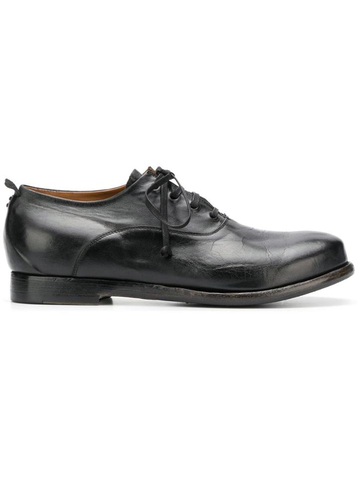 Silvano Sassetti Creased Lace-up Shoes - Black