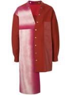 Rick Owens Ombré Asymmetric Shirt Jacket - Red