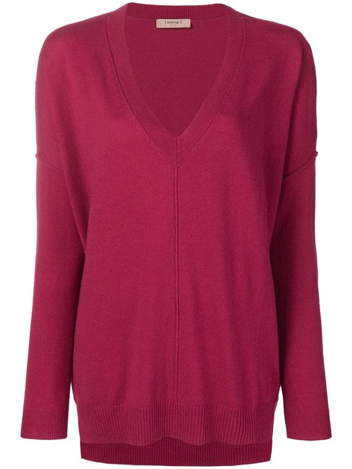 Twin-set V-neck Jumper - Pink