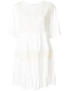 See By Chloé Lace Embellished Short-sleeved Dress - White
