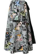 Prada Comic Book Print Skirt - Grey