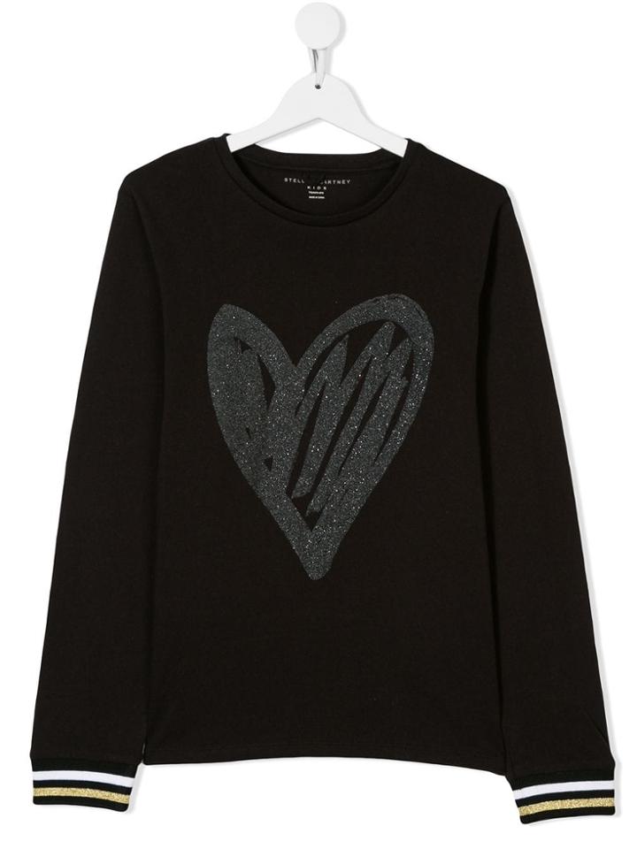 Stella Mccartney Kids Heart Print Sweatshirt - Black