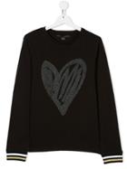 Stella Mccartney Kids Heart Print Sweatshirt - Black