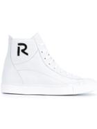 Raf Simons Cut-out Logo Hi-top Sneakers