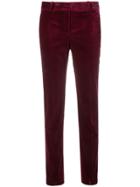 Theory Corduroy Slim-fit Trousers - Pink & Purple