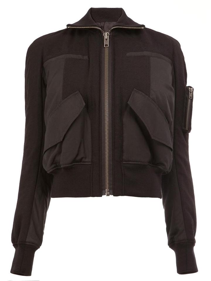 Haider Ackermann Cropped Bomber Jacket, Women's, Size: 36, Black, Cotton/rayon/virgin Wool
