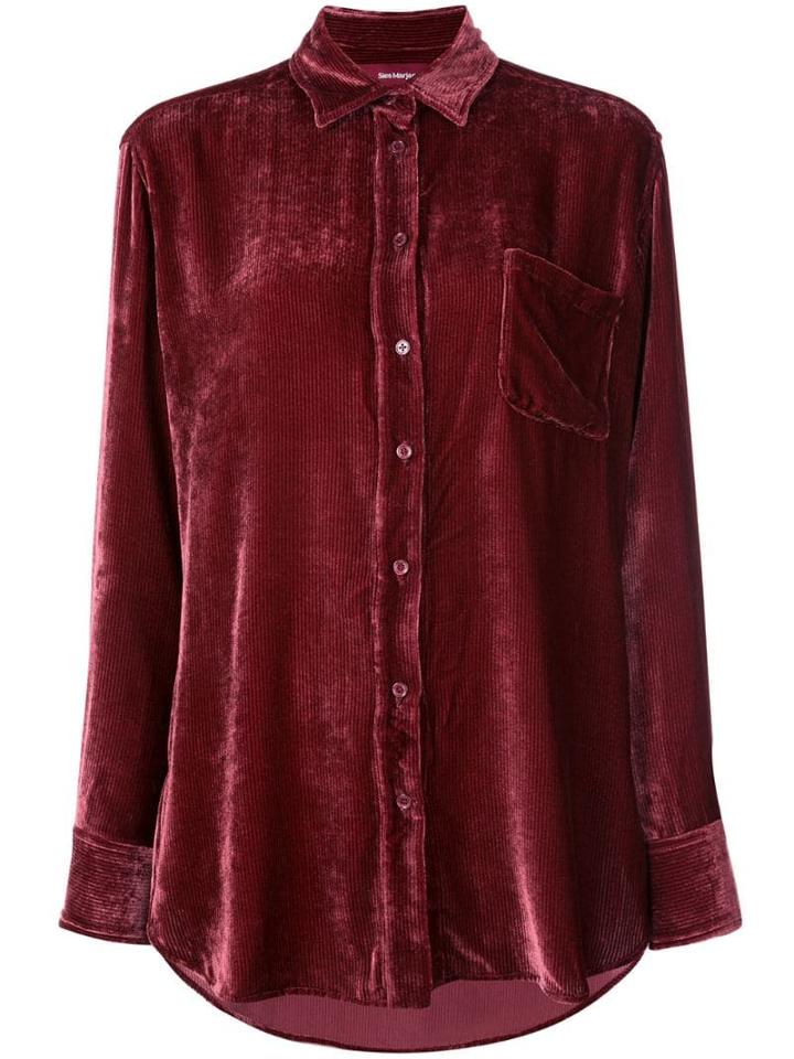 Sies Marjan Sander Fluid Corduroy Shirt - Red