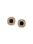 Christian Dior Pre-owned 1980's Square Clip On Earrings - Gold