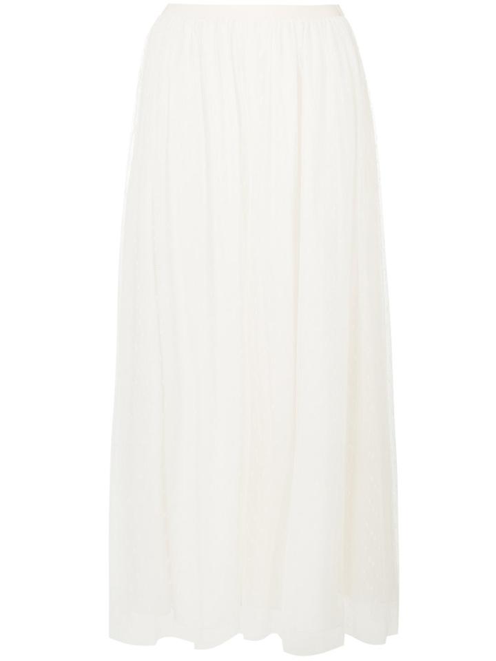 Red Valentino - Tulle Midi Skirt - Women - Polyamide/polyester - 40, Nude/neutrals, Polyamide/polyester