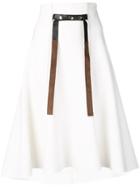 Dorothee Schumacher Contrast Stitch Flared Skirt - White
