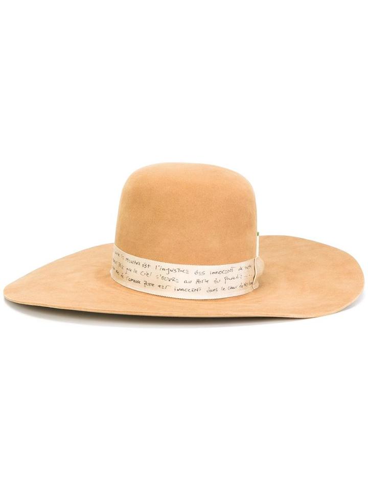 Nick Fouquet Match Detail Hat, Men's, Nude/neutrals, Wool Felt