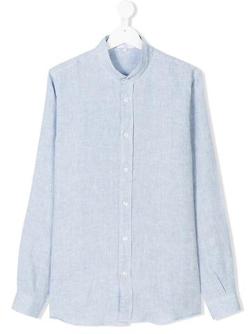 Siola Mandarin Collar Shirt - Blue